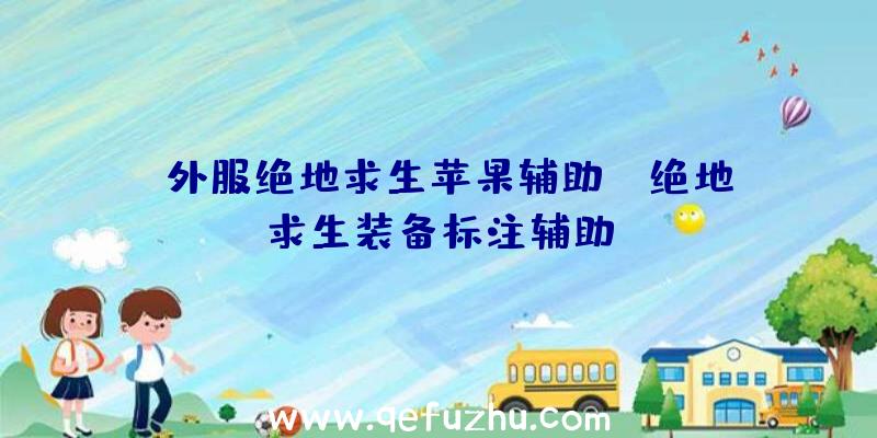 「外服绝地求生苹果辅助」|绝地求生装备标注辅助